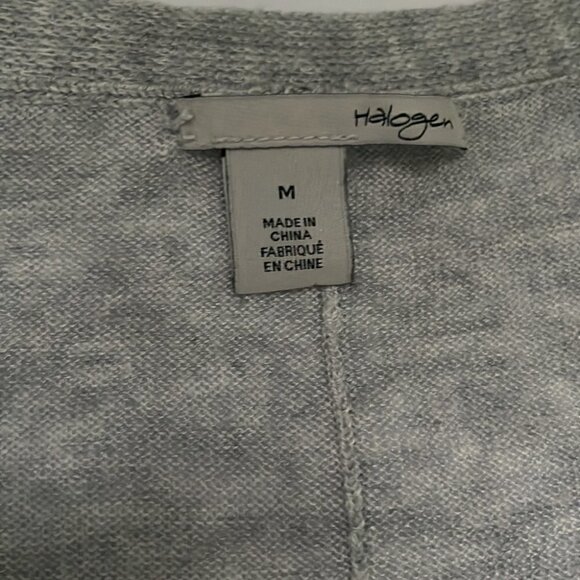 Halogen Oversized Lightweight V Neck Gray Sweater Size Medium - Picture 13 of 15